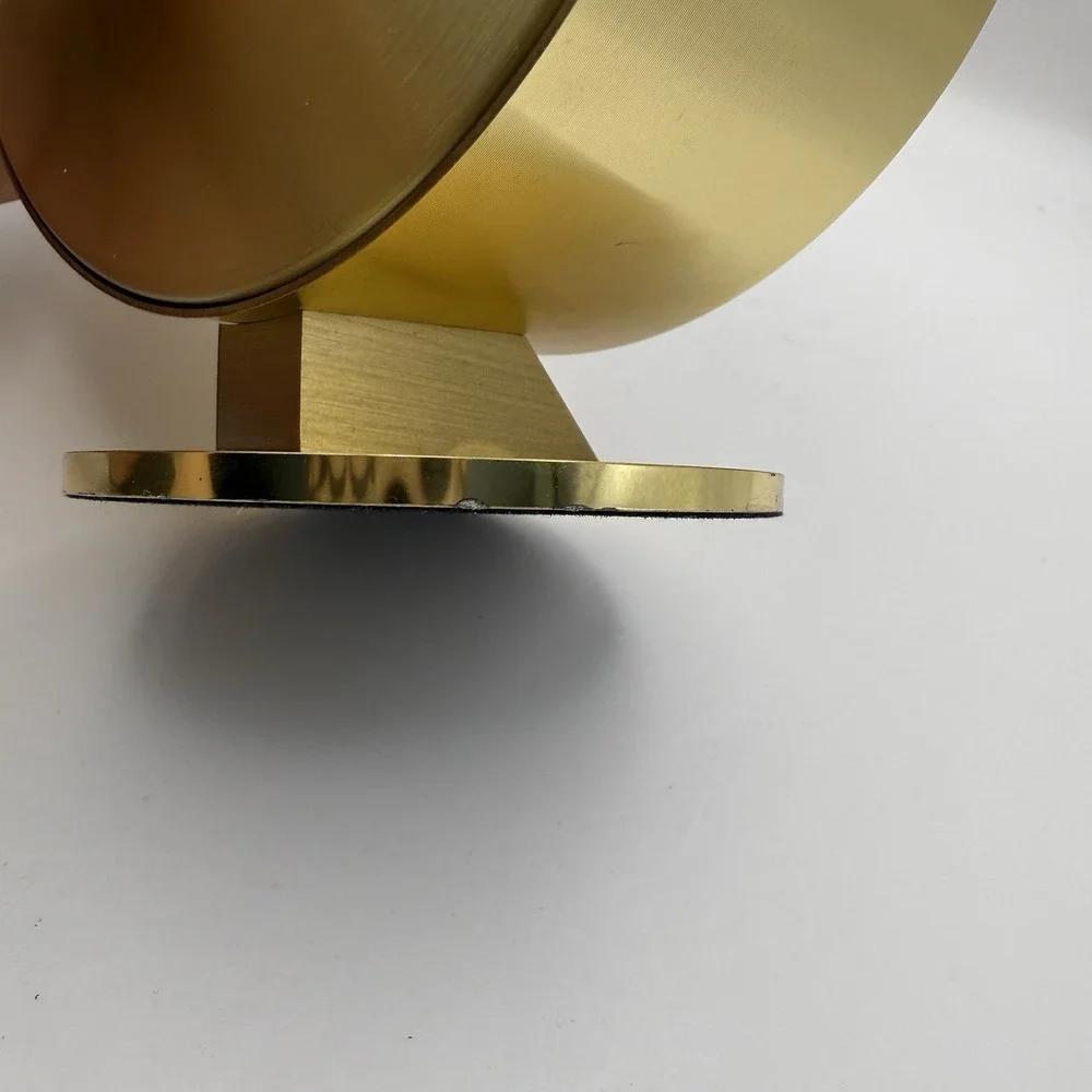 VINTAGE HOWARD MILLER NATHAN GEORGE HORWITT BRASS MUSEUM DESK CLOCK MOVADO MCM